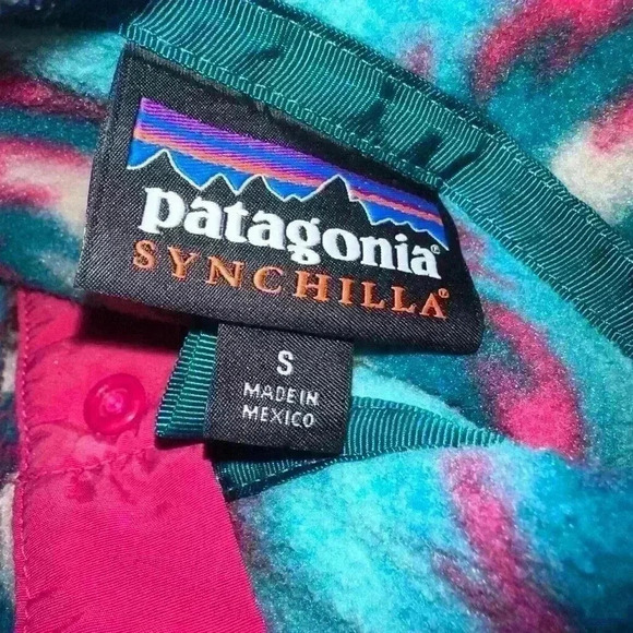 Patagonia synchilla aztec wild desert southwestern fleece jacket pullover / Sz S - Picture 4 of 4